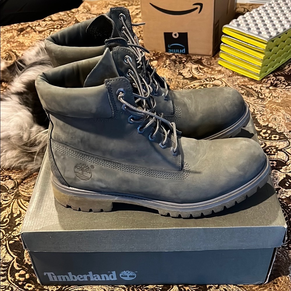 Timberland 6 inch Premium Boot Grey Nubuck